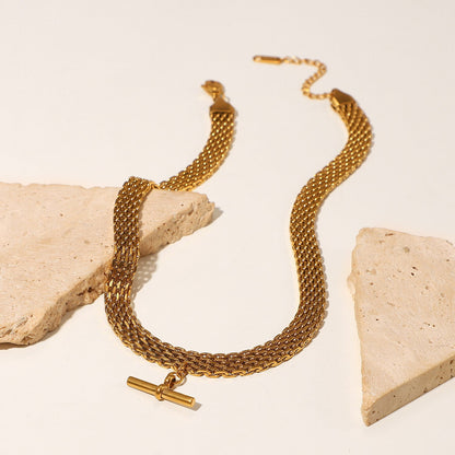 Punk Hip Hop 18K Gold Stainless Steel Necklace - Trendy Radar