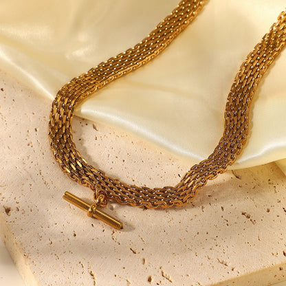 Punk Hip Hop 18K Gold Stainless Steel Necklace - Trendy Radar