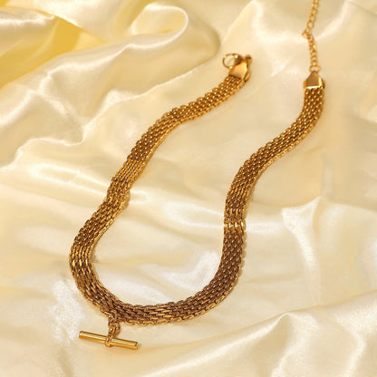 Punk Hip Hop 18K Gold Stainless Steel Necklace - Trendy Radar