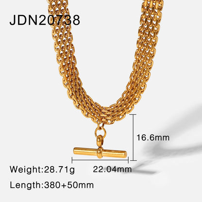 Punk Hip Hop 18K Gold Stainless Steel Necklace - Trendy Radar