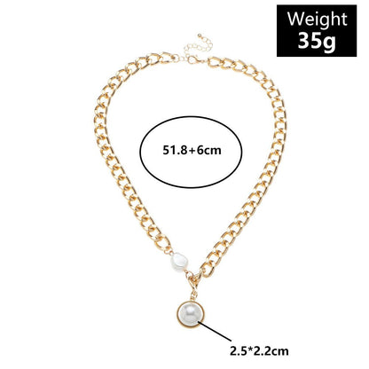 Punk Pearl Chain Necklace - Trendy Radar