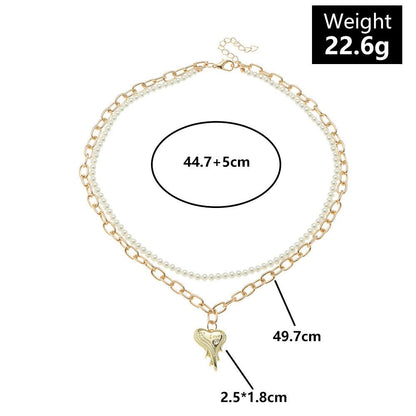 Punk Pearl Chain Necklace - Trendy Radar