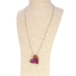 Purple Wood & Resin Heart Necklace - Trendy Radar