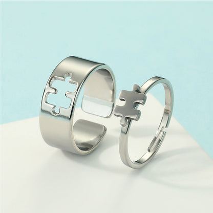 Puzzle Couple Rings - Trendy Radar