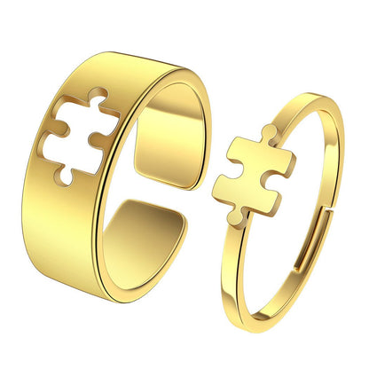 Puzzle Couple Rings - Trendy Radar