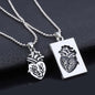 Puzzle Jewelry Real Anatomical Heart Couple Necklace - Trendy Radar