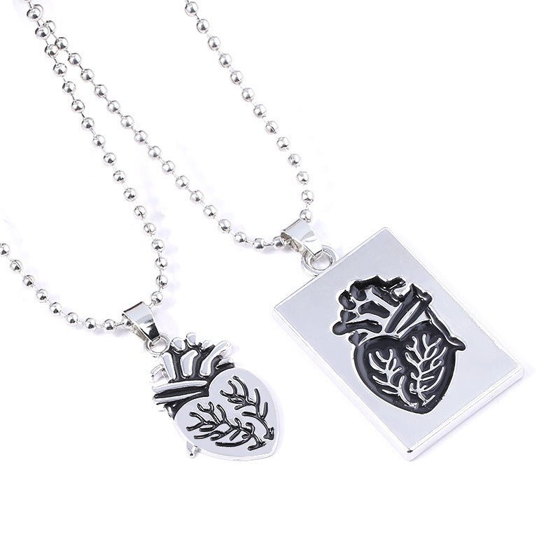 Puzzle Jewelry Real Anatomical Heart Couple Necklace - Trendy Radar