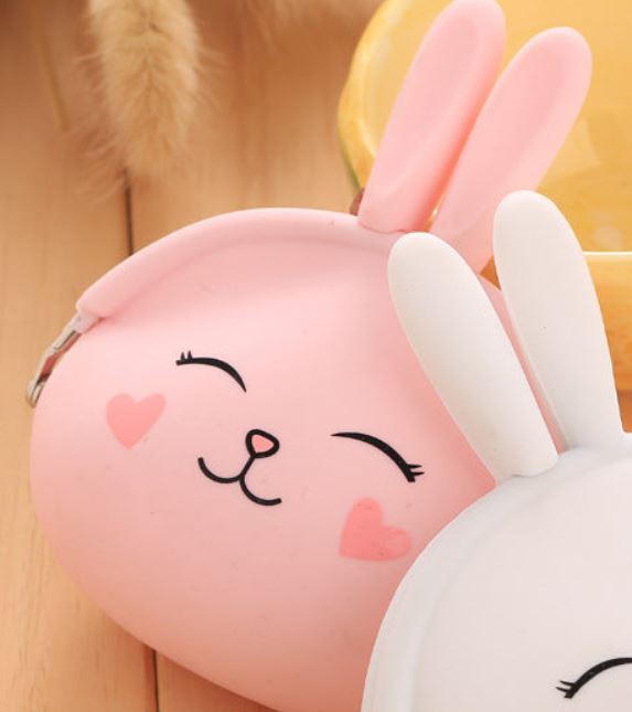 Cute Cartoon Silicone Rabbit Coin Purse