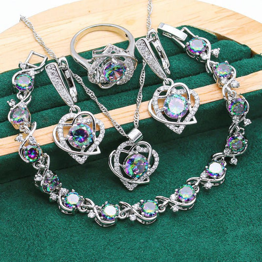 Retro Fashion Zircon Jewelry Set with Snake Chain Design - Trendy Radar
