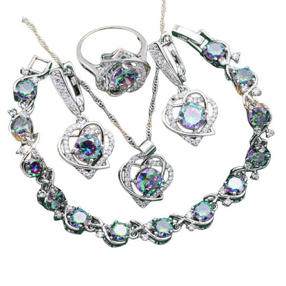 Retro Fashion Zircon Jewelry Set with Snake Chain Design - Trendy Radar