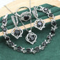 Retro Fashion Zircon Jewelry Set with Snake Chain Design - Trendy Radar