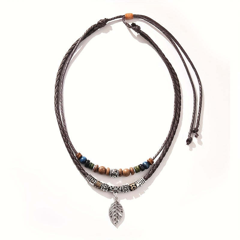 Retro Leaf Pendant Couple Necklace - Trendy Radar