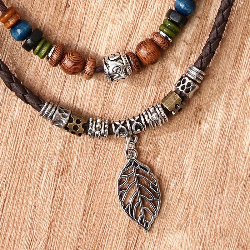 Retro Leaf Pendant Couple Necklace - Trendy Radar