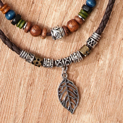 Retro Leaf Pendant Couple Necklace - Trendy Radar