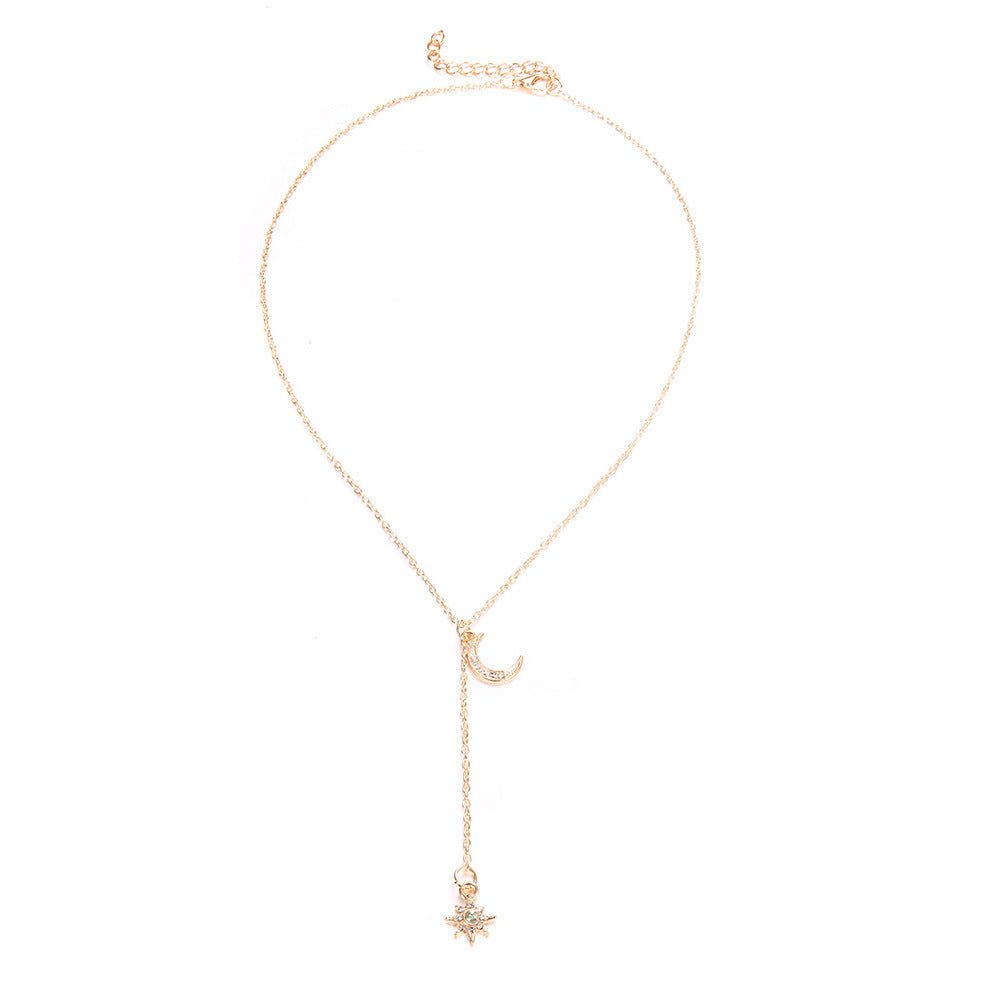 Retro Moon and Sun Pendant Necklace - Trendy Radar