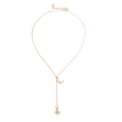 Retro Moon and Sun Pendant Necklace - Trendy Radar