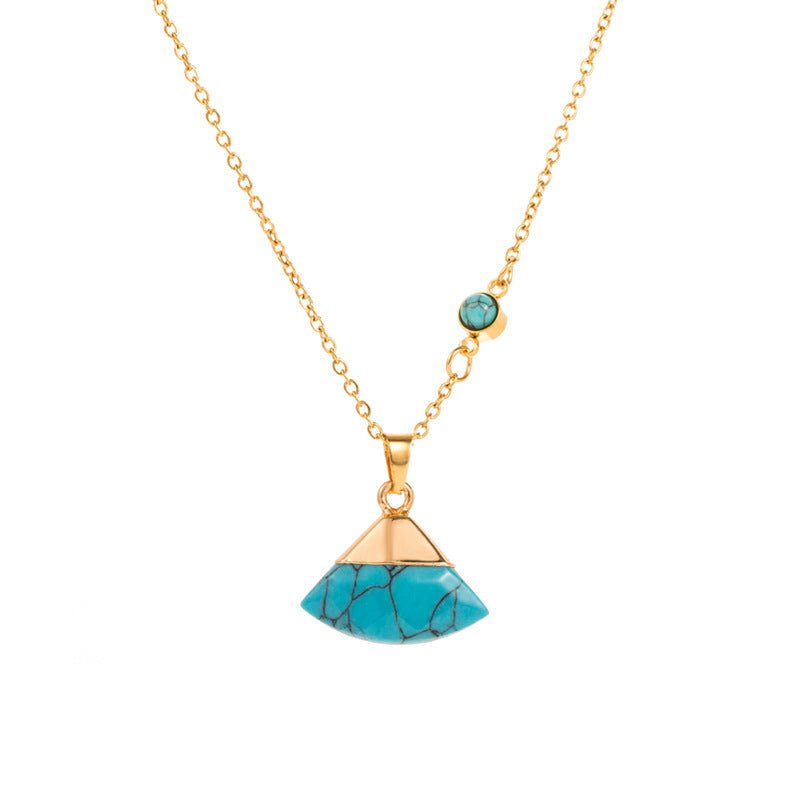 Retro Turquoise Leaf Necklace - Trendy Radar