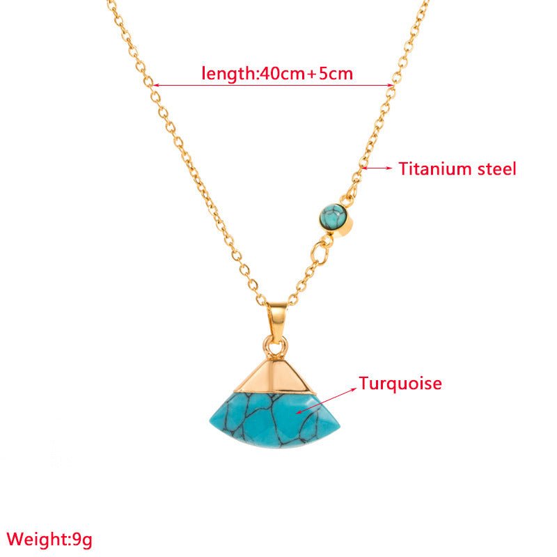 Retro Turquoise Leaf Necklace - Trendy Radar
