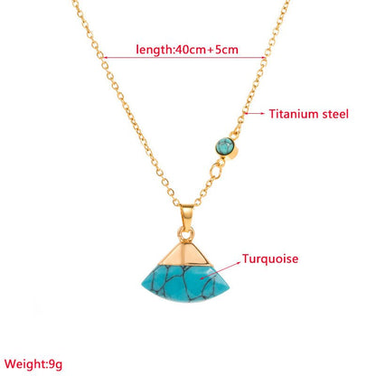 Retro Turquoise Leaf Necklace - Trendy Radar