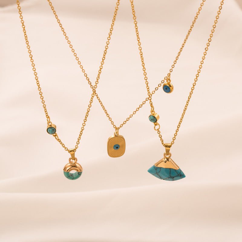 Retro Turquoise Leaf Necklace - Trendy Radar