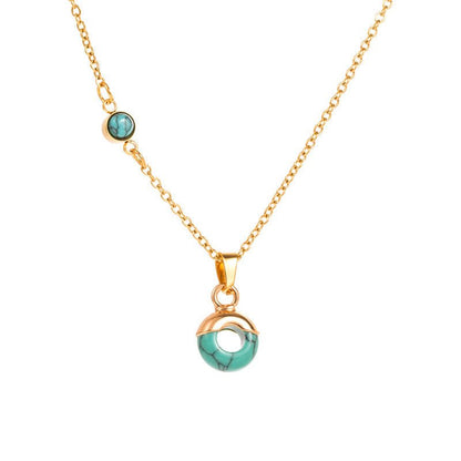 Retro Turquoise Leaf Necklace - Trendy Radar