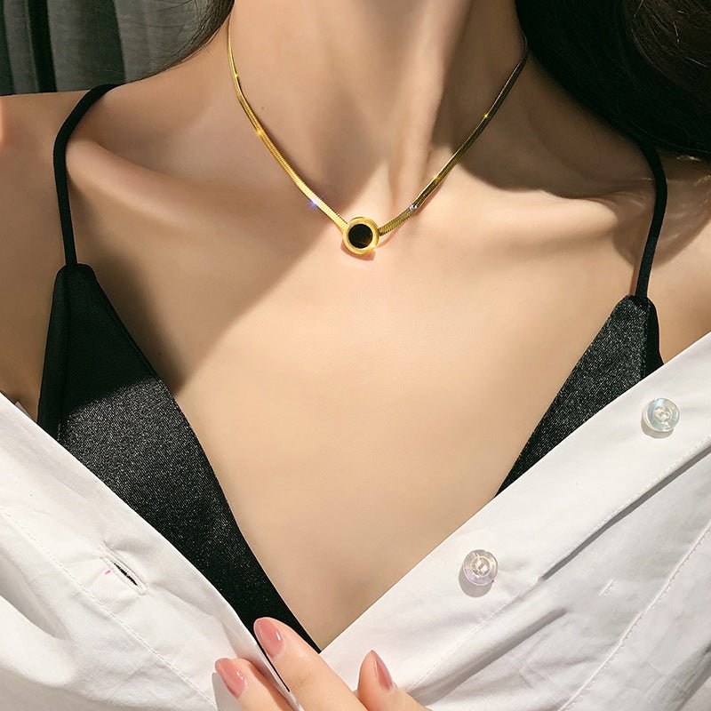 Roman Letter & Butterfly Clavicle Necklace - Trendy Radar