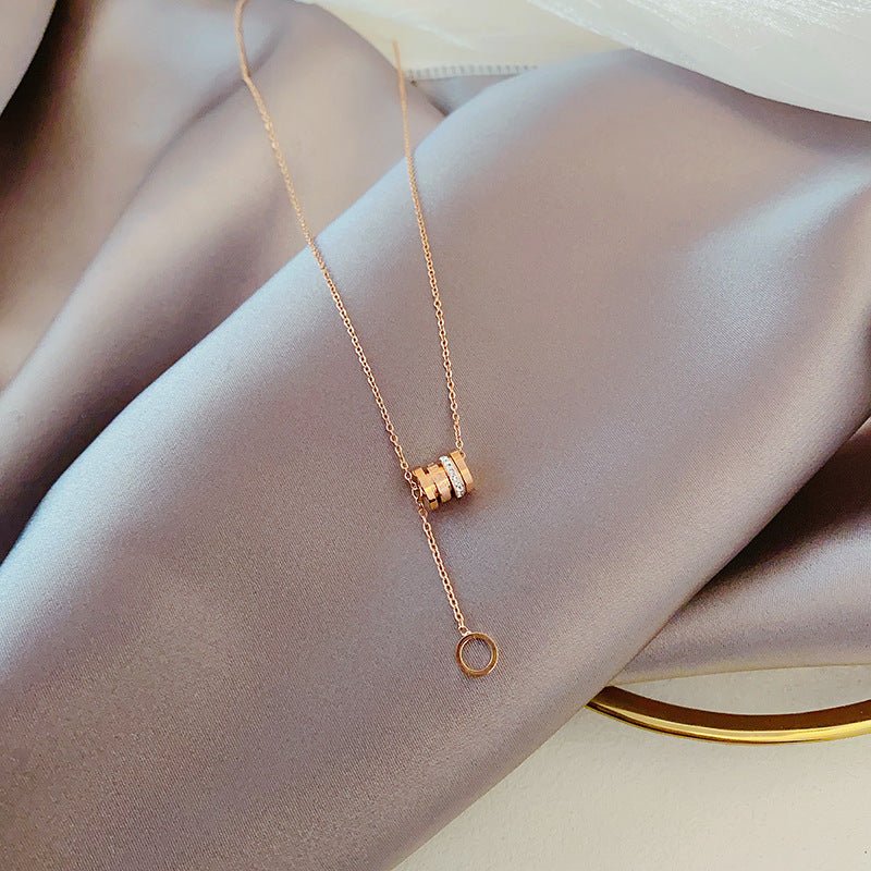 Roman Letter & Butterfly Clavicle Necklace - Trendy Radar