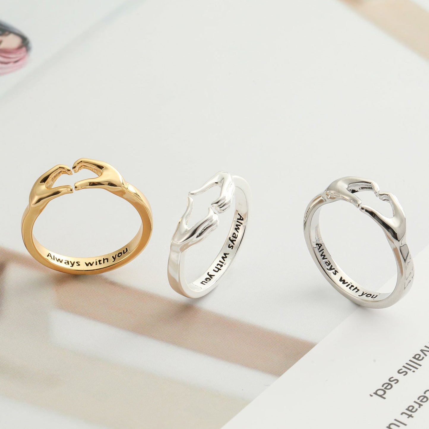 Romantic Hands Heart Couple Ring – Adjustable - Trendy Radar
