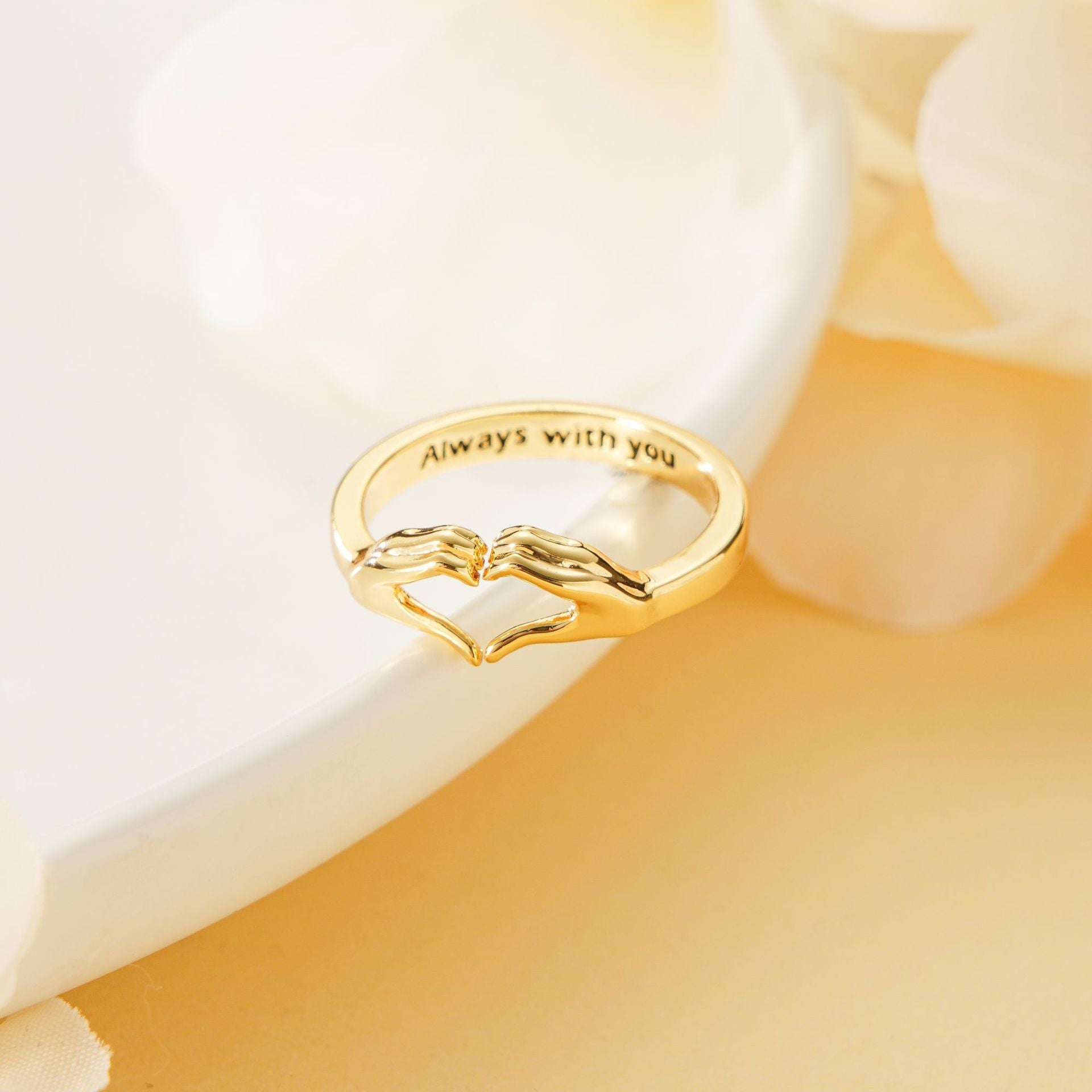 Romantic Hands Heart Couple Ring – Adjustable - Trendy Radar