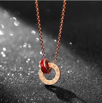 Rose Gold Roman Double Ring Jewelry Set for Women - Trendy Radar