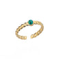 Round White Turquoise Ring - Adjustable - Trendy Radar