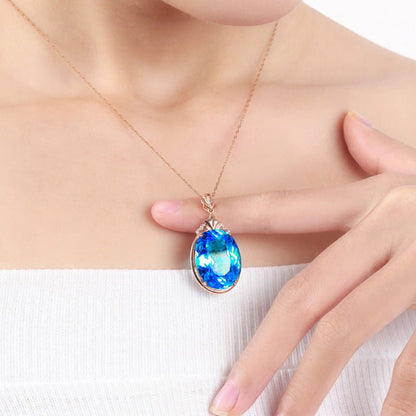 Sapphire Water Drop Necklace - Trendy Radar