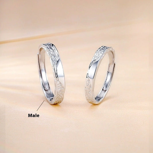 Silver Glacier Couple Rings – Adjustable - Trendy Radar