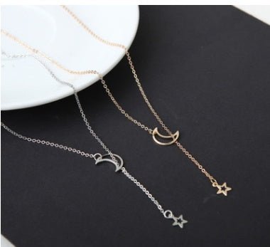 Simple Moon Star Necklace - Trendy Radar