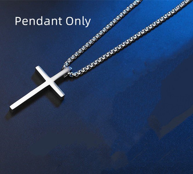 Simple Titanium Steel Cross Pendant Necklace - Trendy Radar
