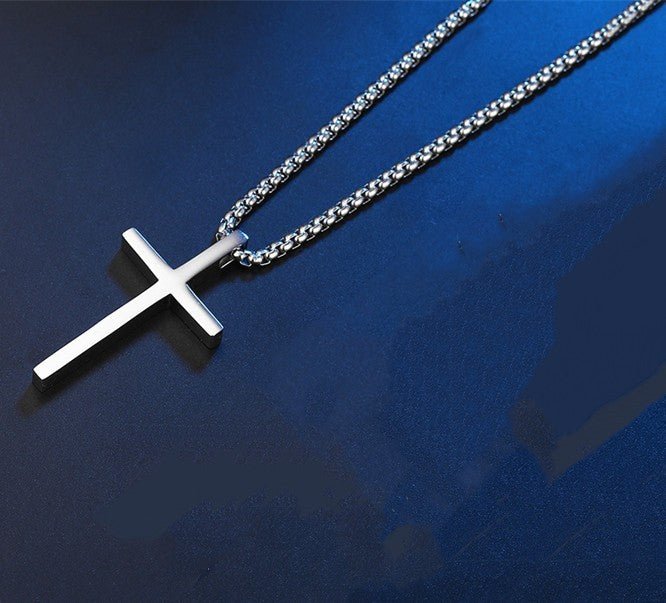 Simple Titanium Steel Cross Pendant Necklace - Trendy Radar