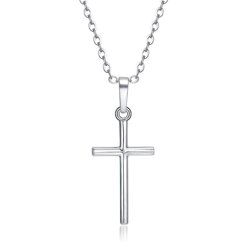 Simple Zircon Retro Cross Pendant Necklace - Trendy Radar