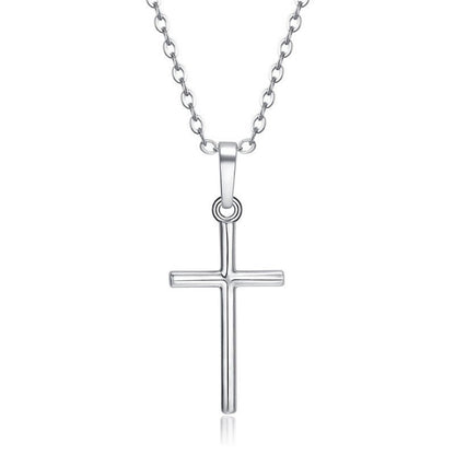 Simple Zircon Retro Cross Pendant Necklace - Trendy Radar