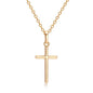 Simple Zircon Retro Cross Pendant Necklace - Trendy Radar