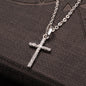 Simple Zircon Retro Cross Pendant Necklace - Trendy Radar