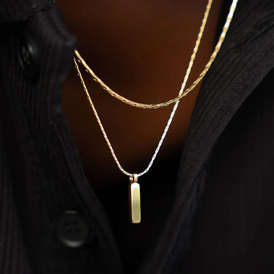 Small Brick Men’s Necklace Clavicle Chain - Trendy Radar