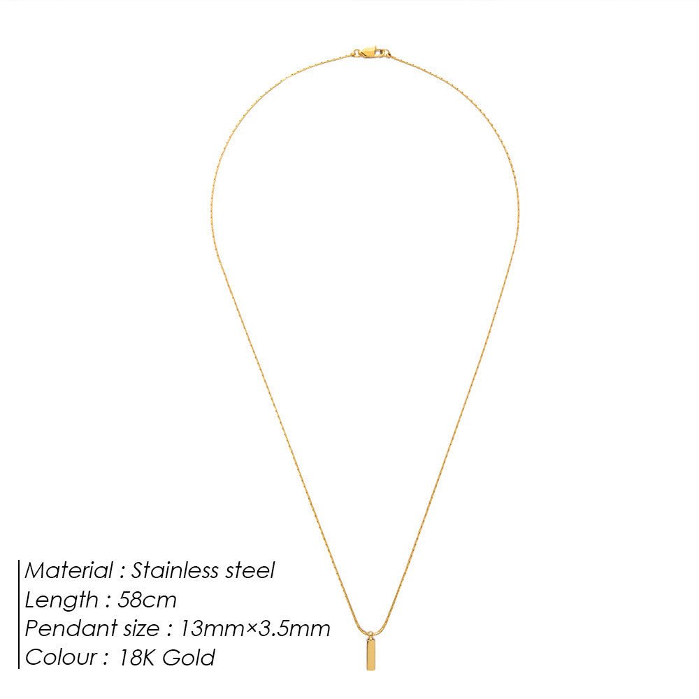 Small Brick Men’s Necklace Clavicle Chain - Trendy Radar