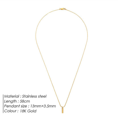 Small Brick Men’s Necklace Clavicle Chain - Trendy Radar