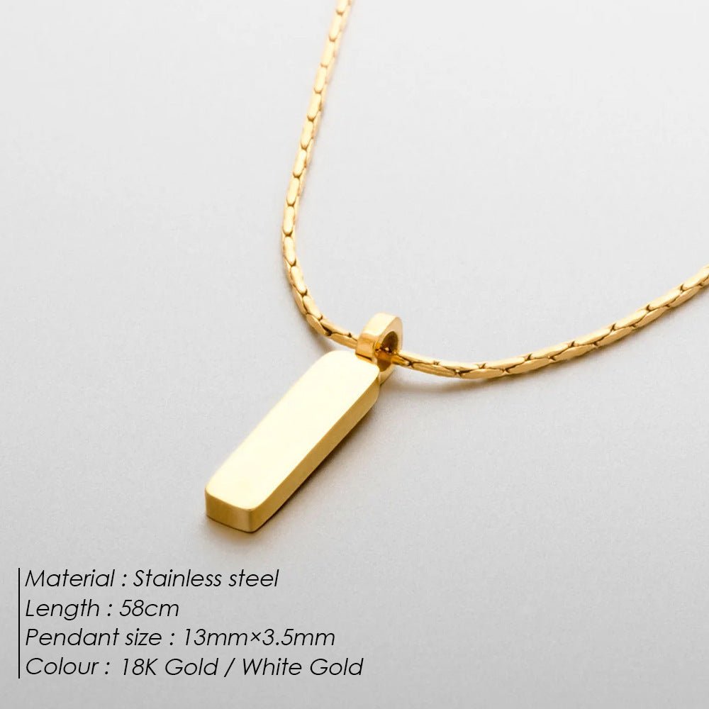 Small Brick Men’s Necklace Clavicle Chain - Trendy Radar
