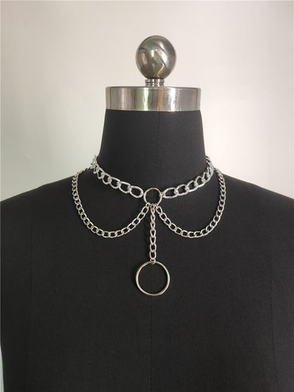 Spicy Ring Pendant Tassel Double - Layer Necklace - Trendy Radar