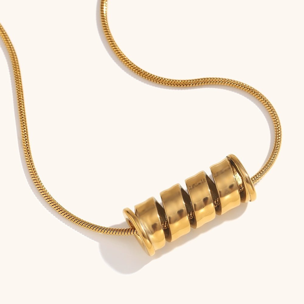 Spiral Spring Gold & Silver Necklace - Trendy Radar