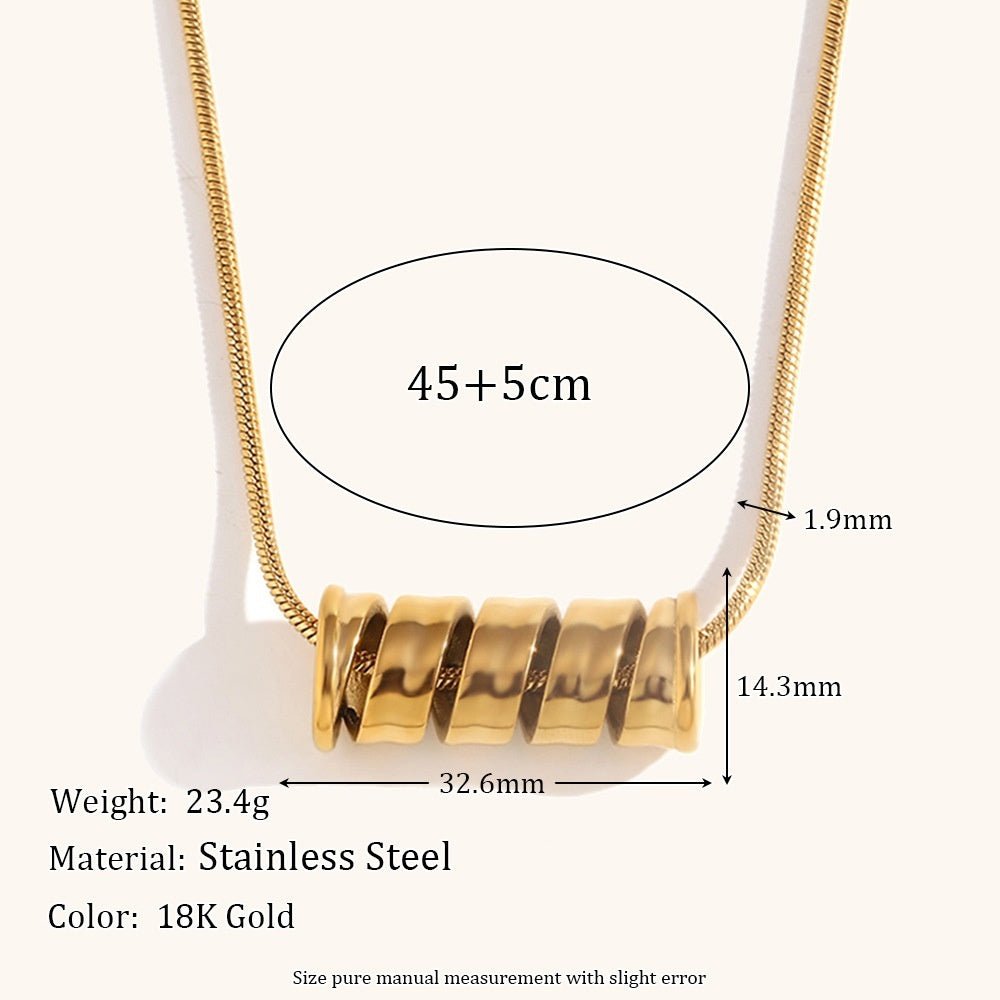 Spiral Spring Gold & Silver Necklace - Trendy Radar