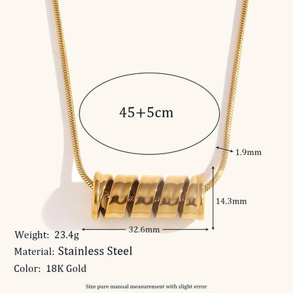 Spiral Spring Gold & Silver Necklace - Trendy Radar