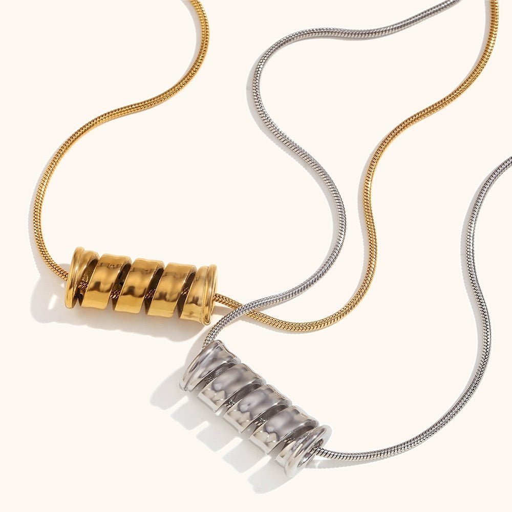 Spiral Spring Gold & Silver Necklace - Trendy Radar