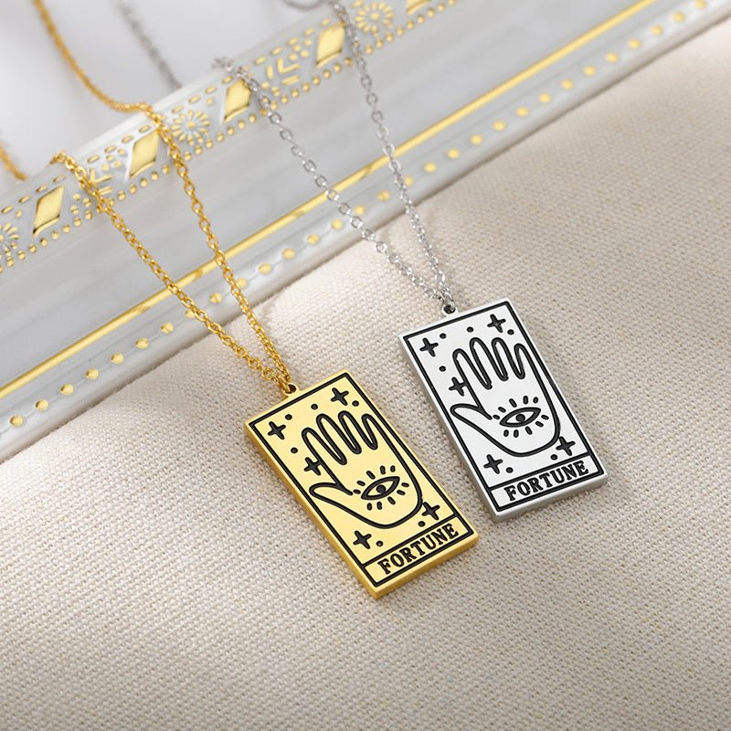 Square Tarot Card Necklace for Women - Trendy Radar